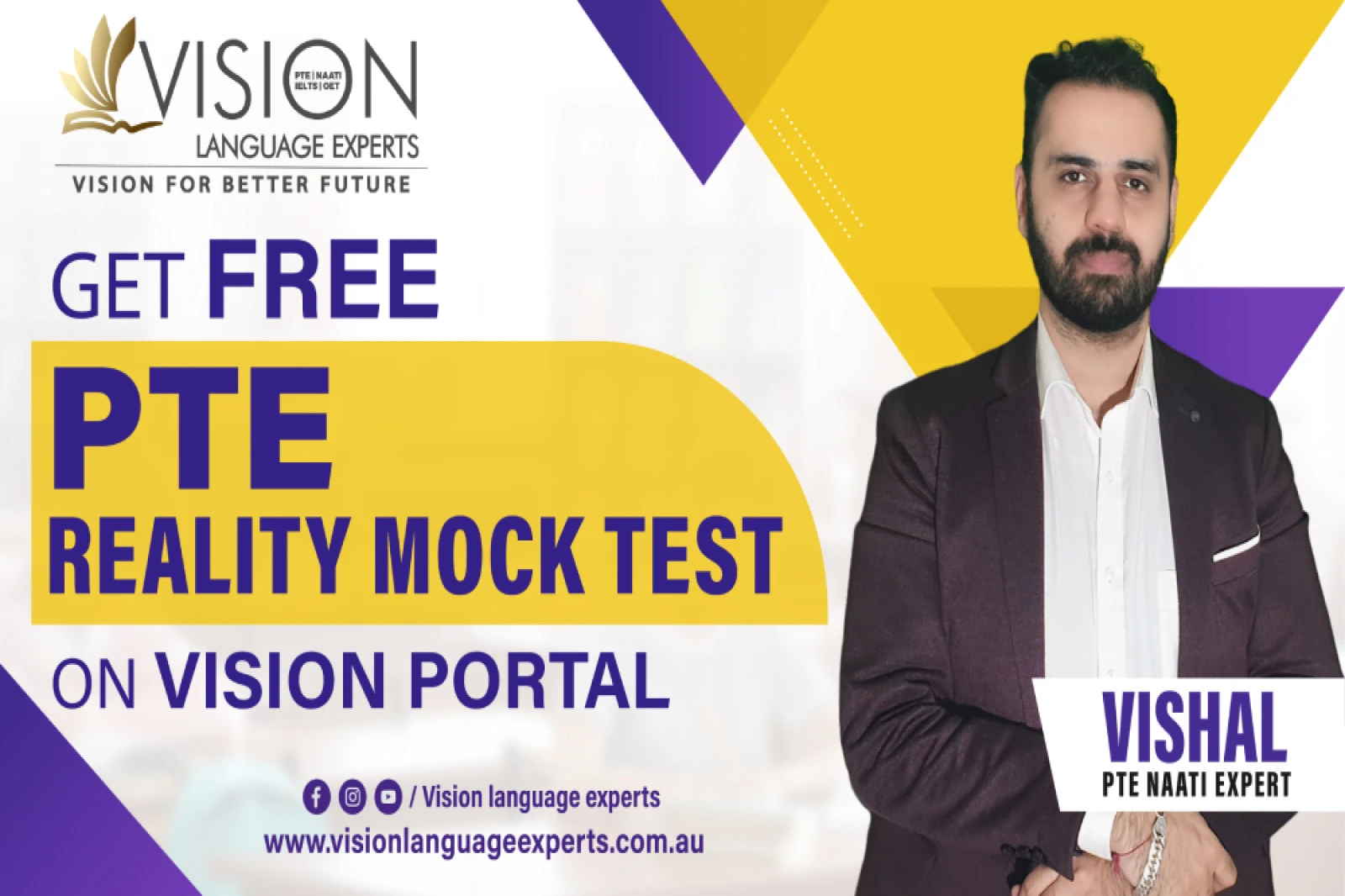 Master Your PTE Skills with Our Free PTE Mock Test at Vision Language Experts