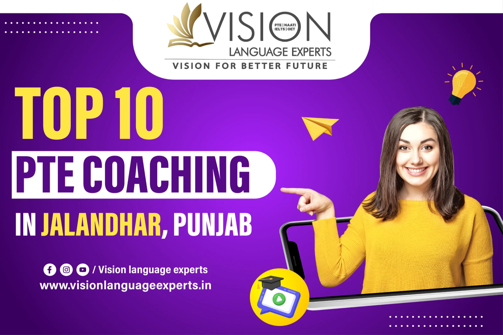 Top 10 PTE Coaching in Jalandhar, Punjab